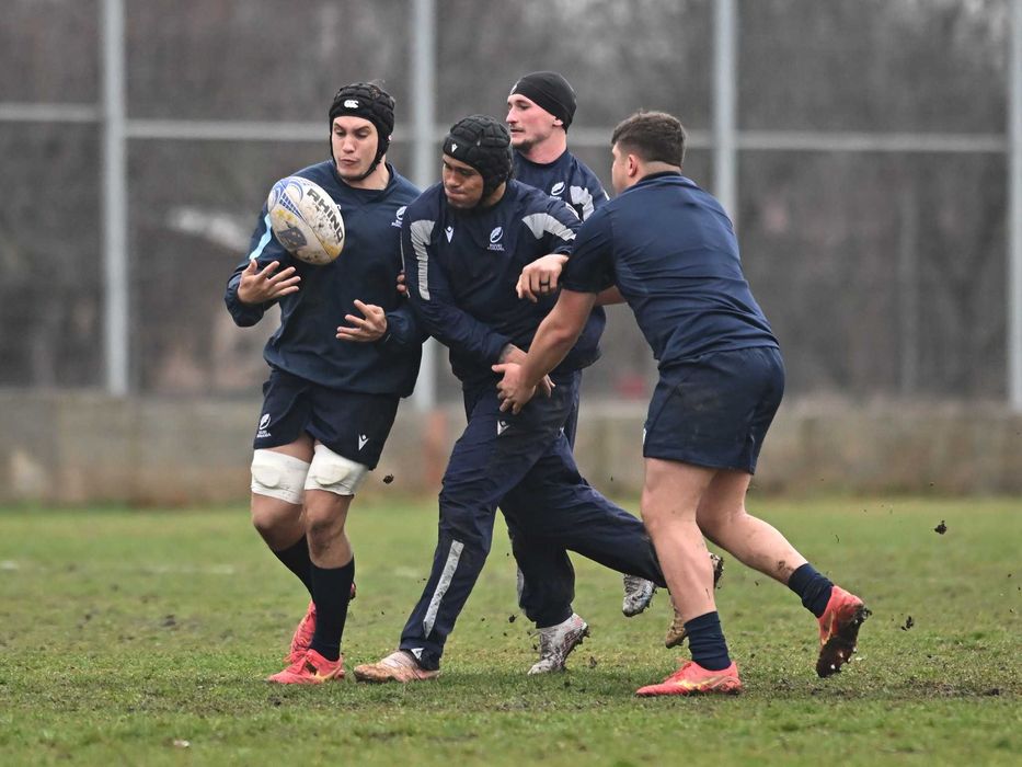 Pantaloni de incalzire MACRON Rugby Romania *NOU