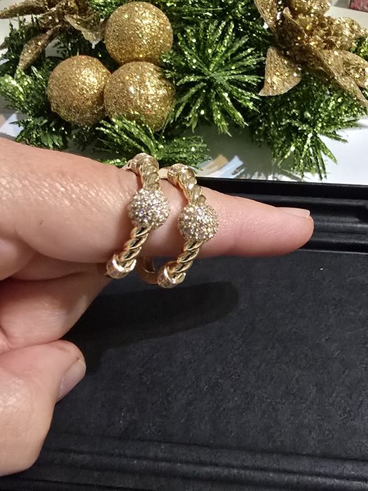 Cercei placati cu aur 14 karate