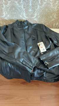 Куртка мужская, кожзам,58 размер, маломер