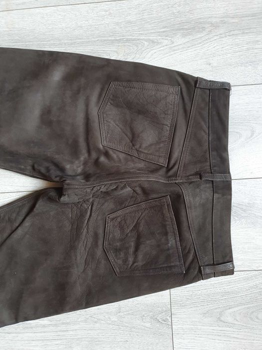 Pantaloni de piele BUFFALO (rock, motor) - Marimea 33 (Talie 84 cm)