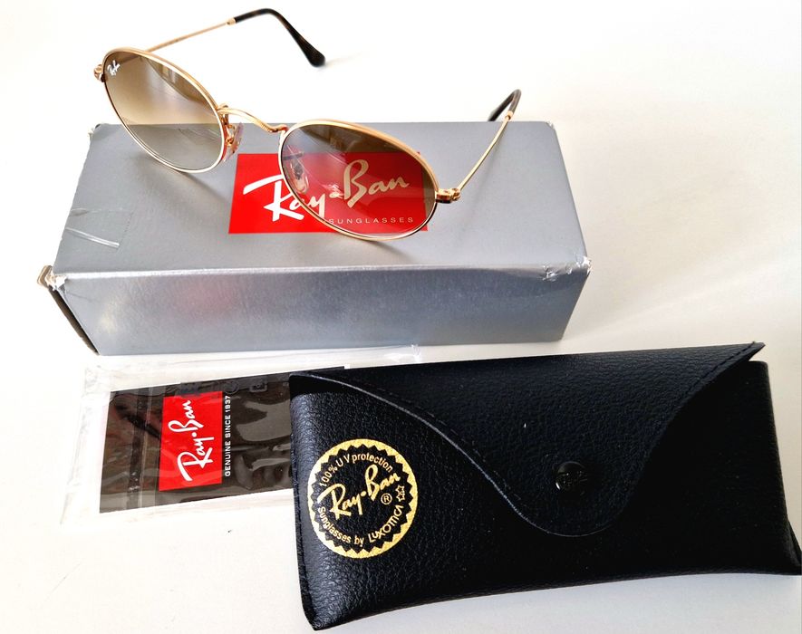 Ochelari de soare Ray Ban 3547, rama gold, noi