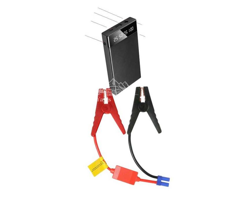 Стартер за акумулатори 1000A, 12V, 10 000mAh, зарядно, Jump Starter