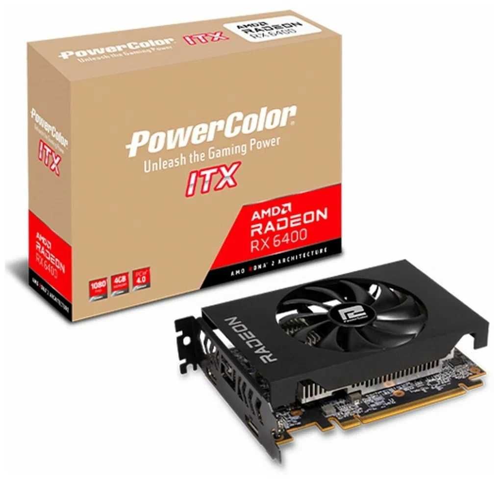 Видеокарта PowerColor AMD Radeon RX 6400 ITX