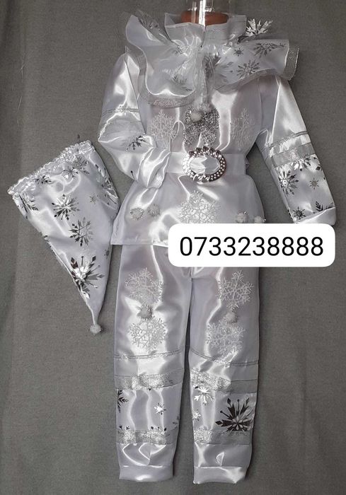 Costum Fulg de nea pentru copii 4-5-6 ani