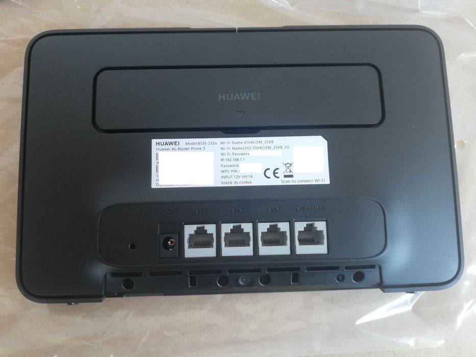 HUAWEI B535 4G Router Prime3 CAT 6 работи само с карти на Vivacom