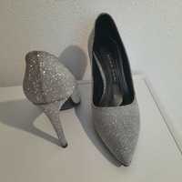 Pantofi de piele cu gliter Anna Cori