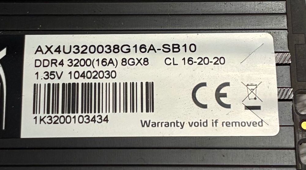 XPG gammixd10 ОЗУ/RAM 3200