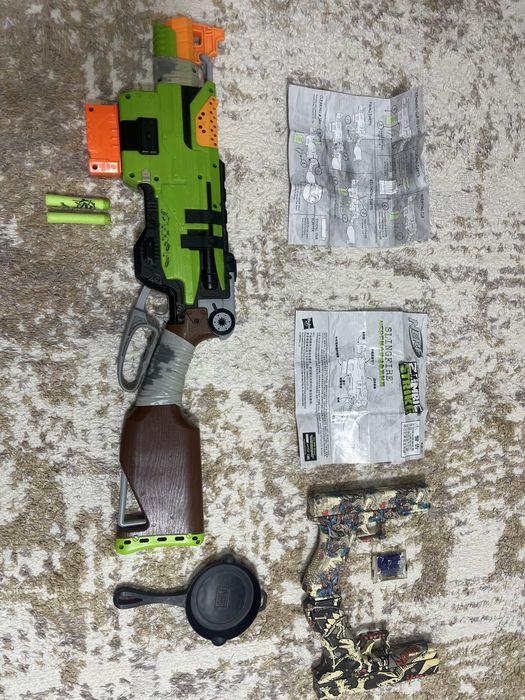 Nerf Zombie Strike Slingfire + 2 гелевых пистолета