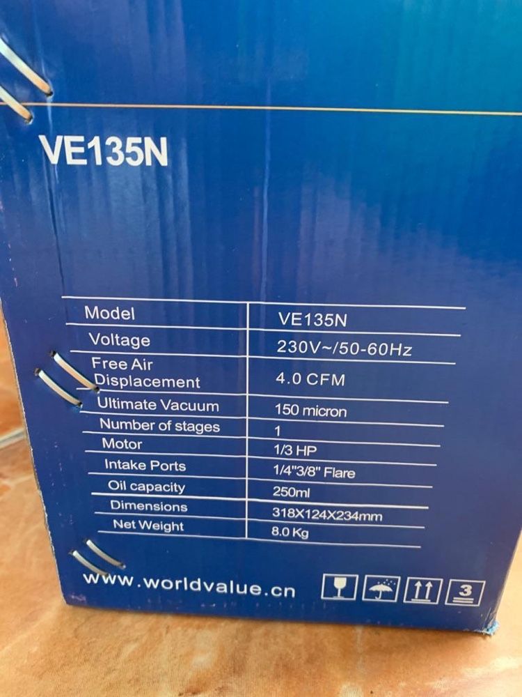 Pompa value ve135n vacuum vid freon 100l/min 1/3cp 3.5 cfm nou