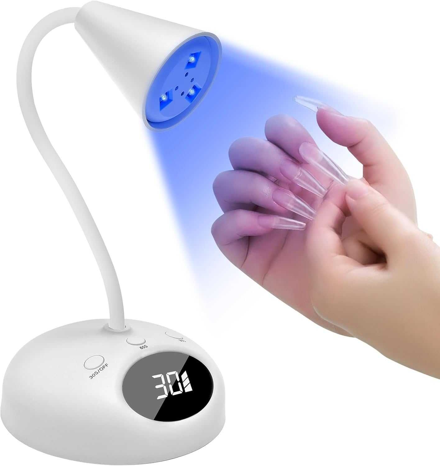 CGBE Mini UV Nail Lamp сензорна и LCD лампа за гел лак – нова