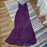 Rochie lungă de vară cu bretele, mov-negru, mărimea 42