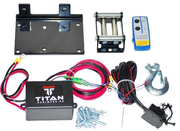 Електрическа лебедка 12V,  1361kg / 3000 lbs - 2 год. гаранция - Titan