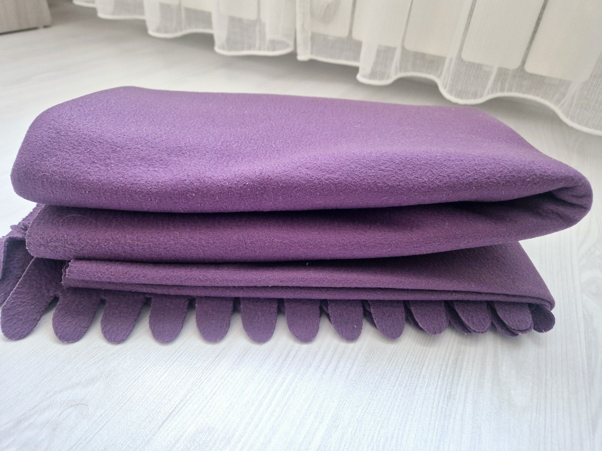 Set 2 paturi fleece, mov, 130 ×170