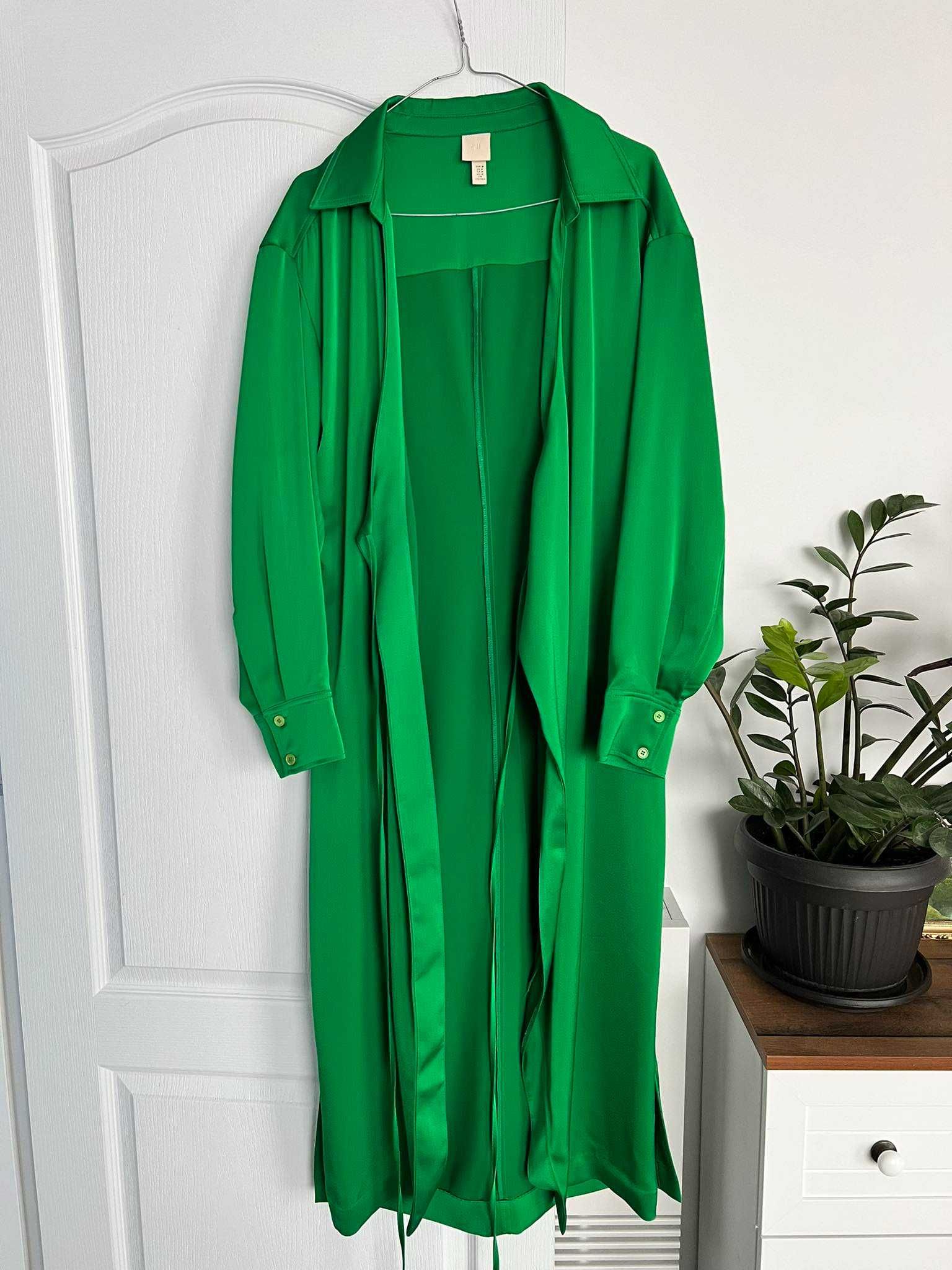 Нова стилна рокля зелено изкушение H&M
