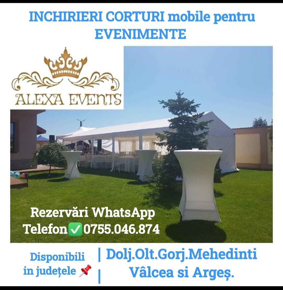 Inchiriez Corturi Mobile Evenimente Nunta Botez Decor Mese Scaune Vese