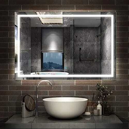 LED Огледало за баня 80×60, увеличителна част, обезпотител и bluetooth