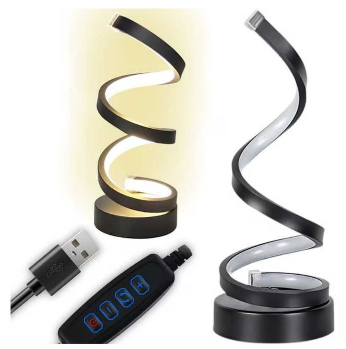 Lampa birou LED spiralata Verk Group, cu 3 culori de lumina si reglaj
