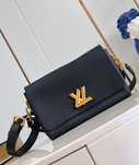 Geanta Louis Vuitton Soft Twist 27cm negru, tip Premium
