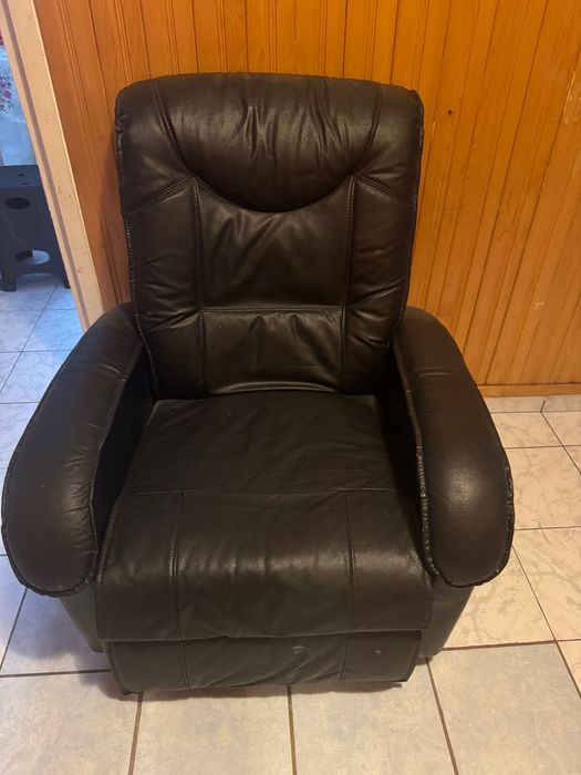 Fotoliu piele culoare neagra