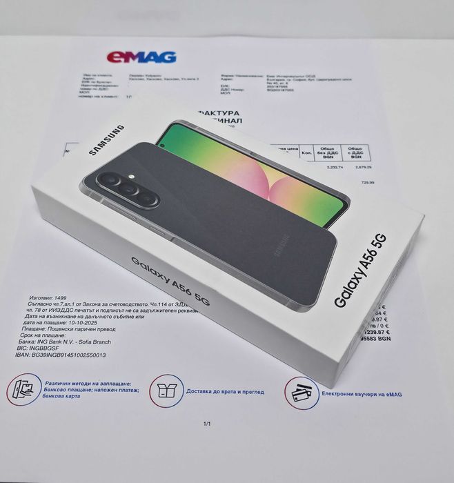 НОВ•Samsung A56 256GB Graphite