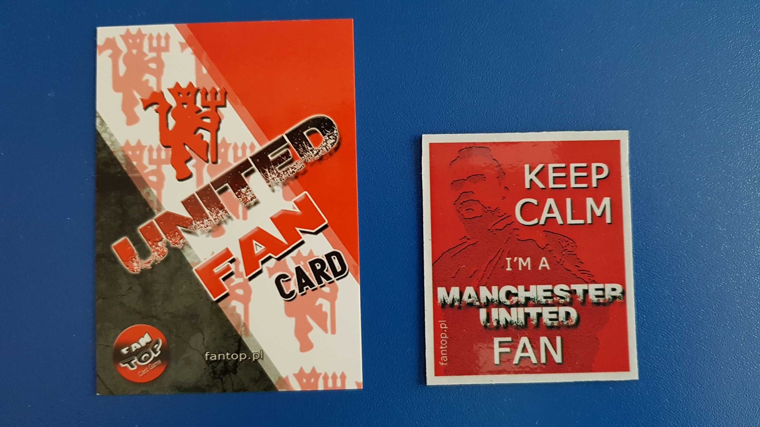 Magnet de prins pe frigider + cartonas Manchester United FC