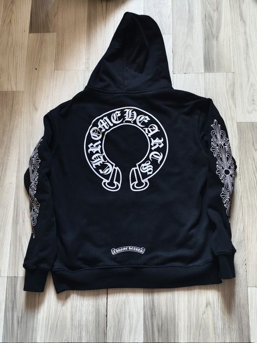 Chrome Hearts Black Zip Up Hoodie