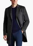 Palton slim 42 XL premium Stafford England lana si casmir gri inchis