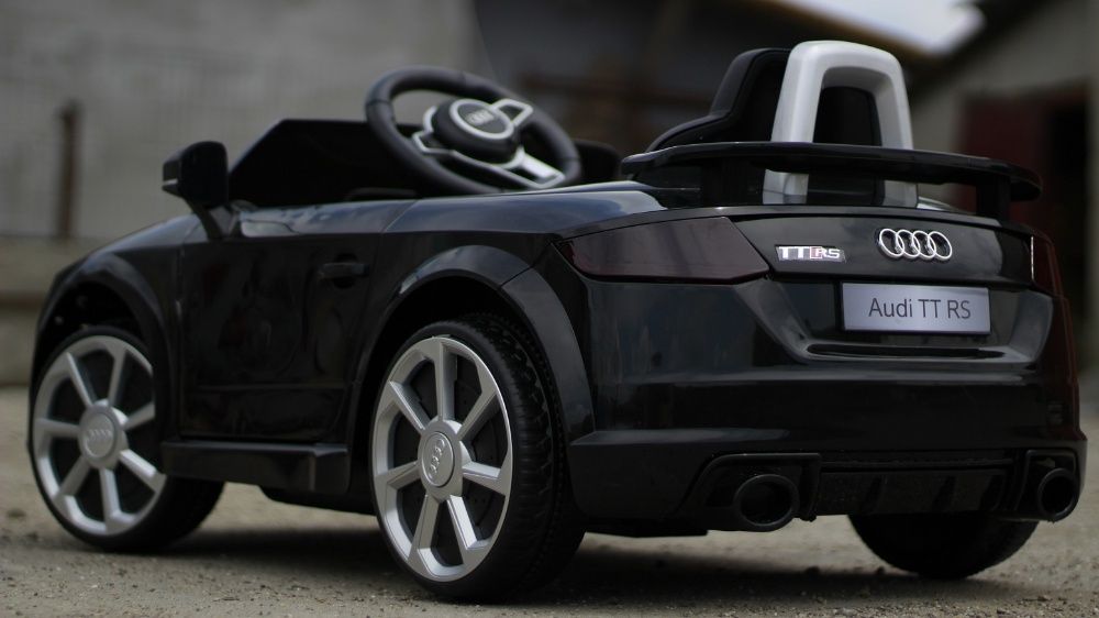 Masinuta electrica pentru copii Audi TT RS 2x 25W 12V NOUA #Negru