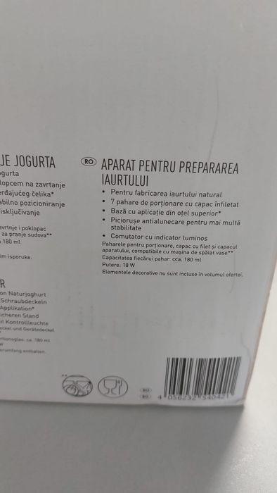 Aparat de făcut iaurt NOU