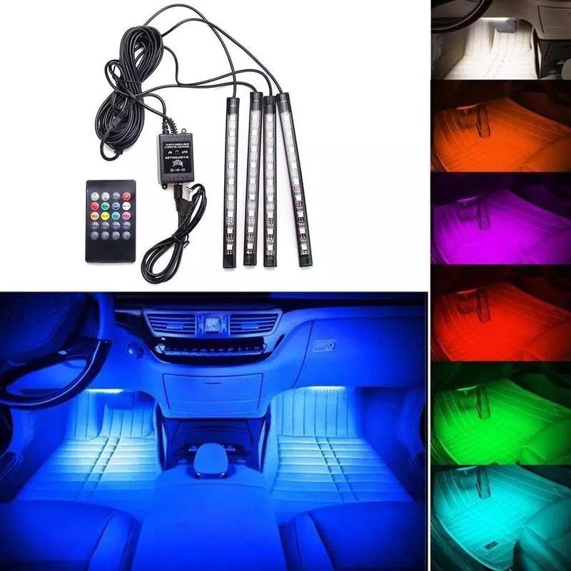 Лед лента для салона автомобиля, машины, RGB, LED, светомузыка