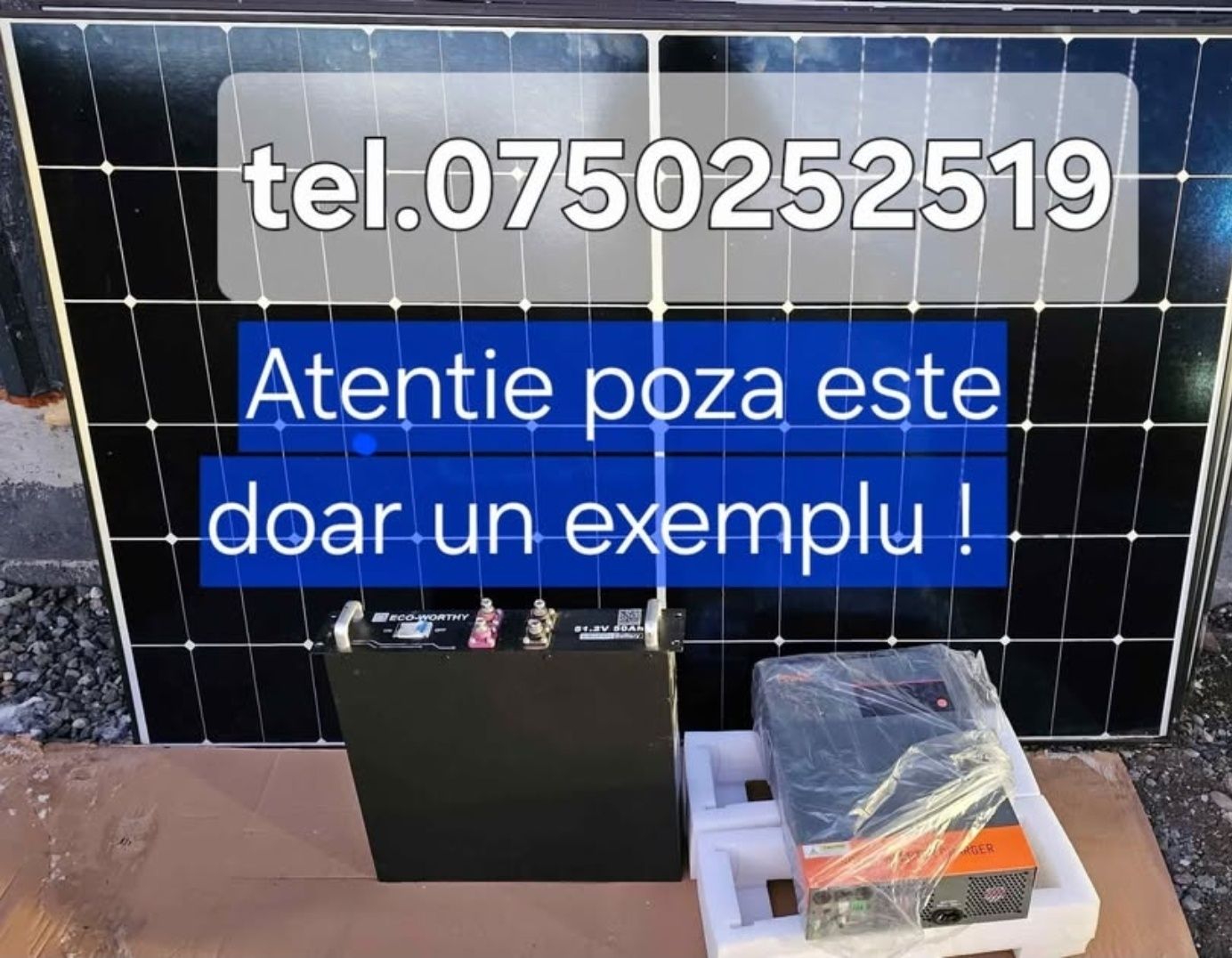 Panouri fotovoltaice 385lei/bucata livrare imediata, baterie, invertor