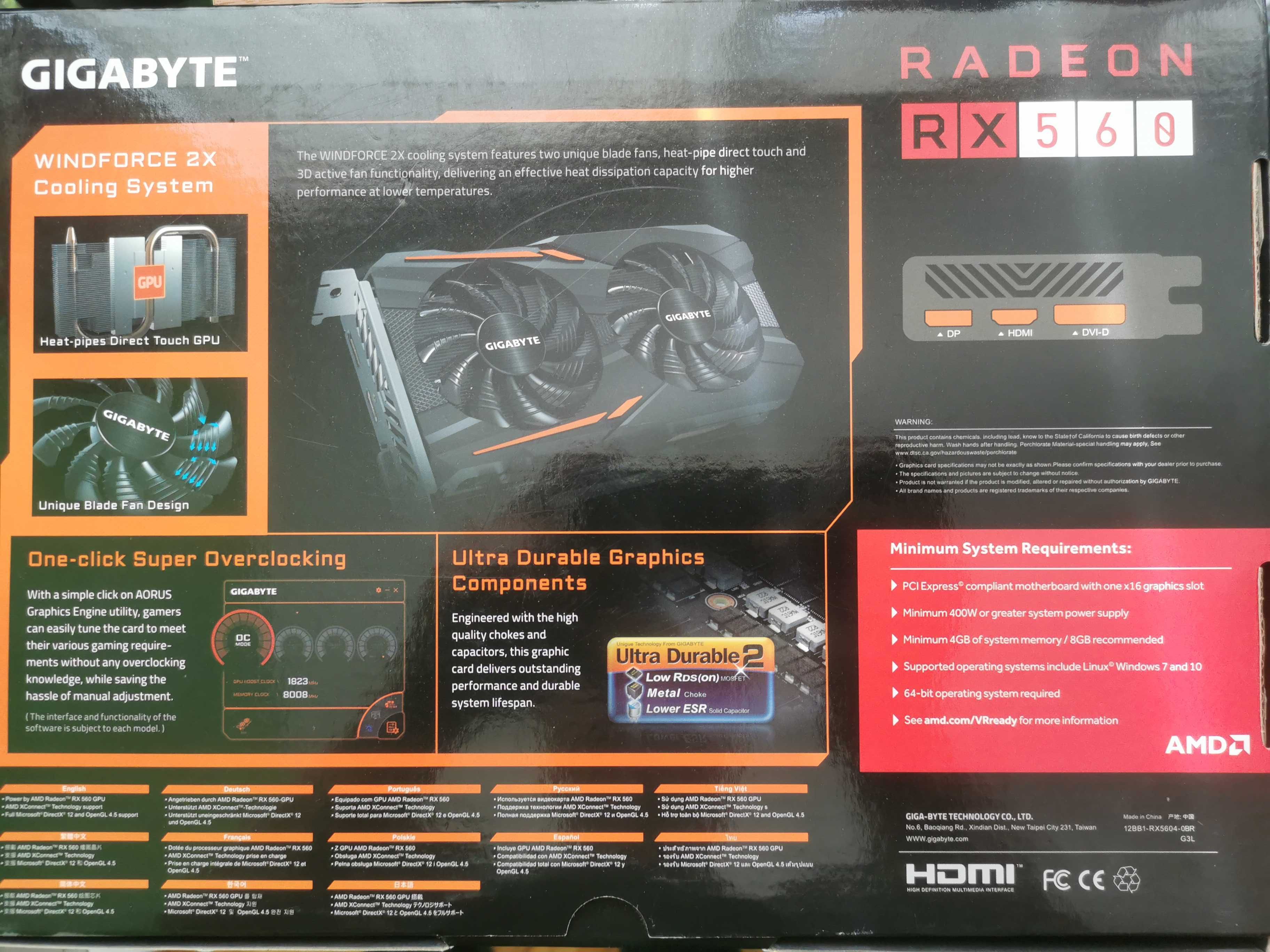 AMD Radeon RX560 4gb