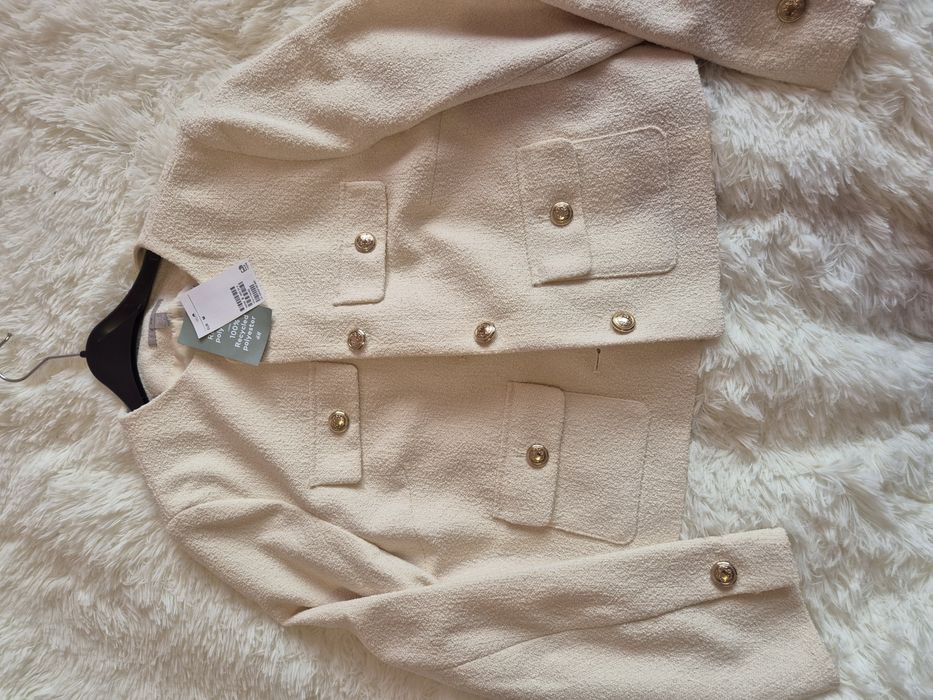 Н&М Жакет от релефна тъкана материя