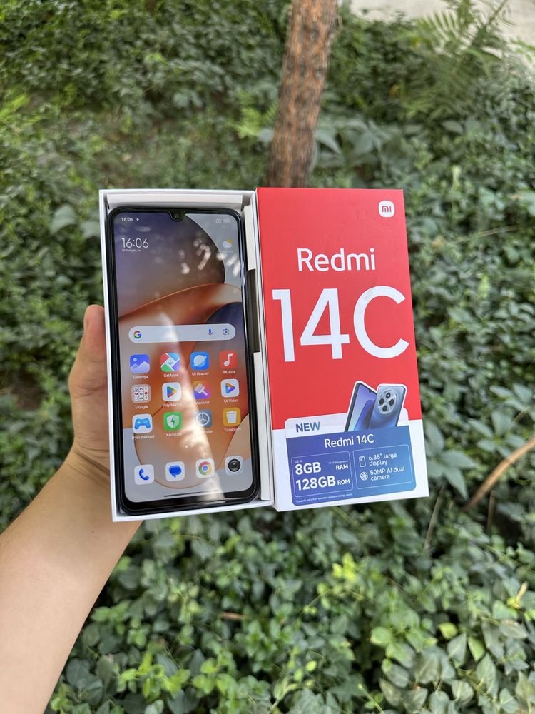 Redmi 14c 8/128 yangi karopka dakument full komplelt