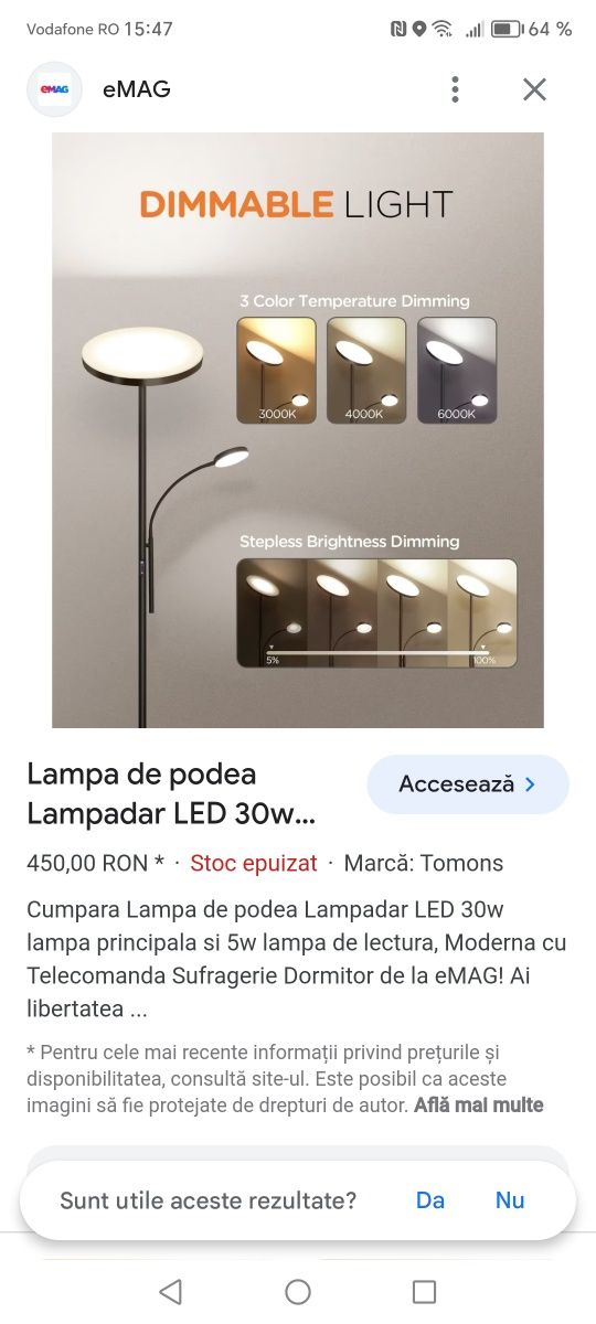 Lampa de podea 30w