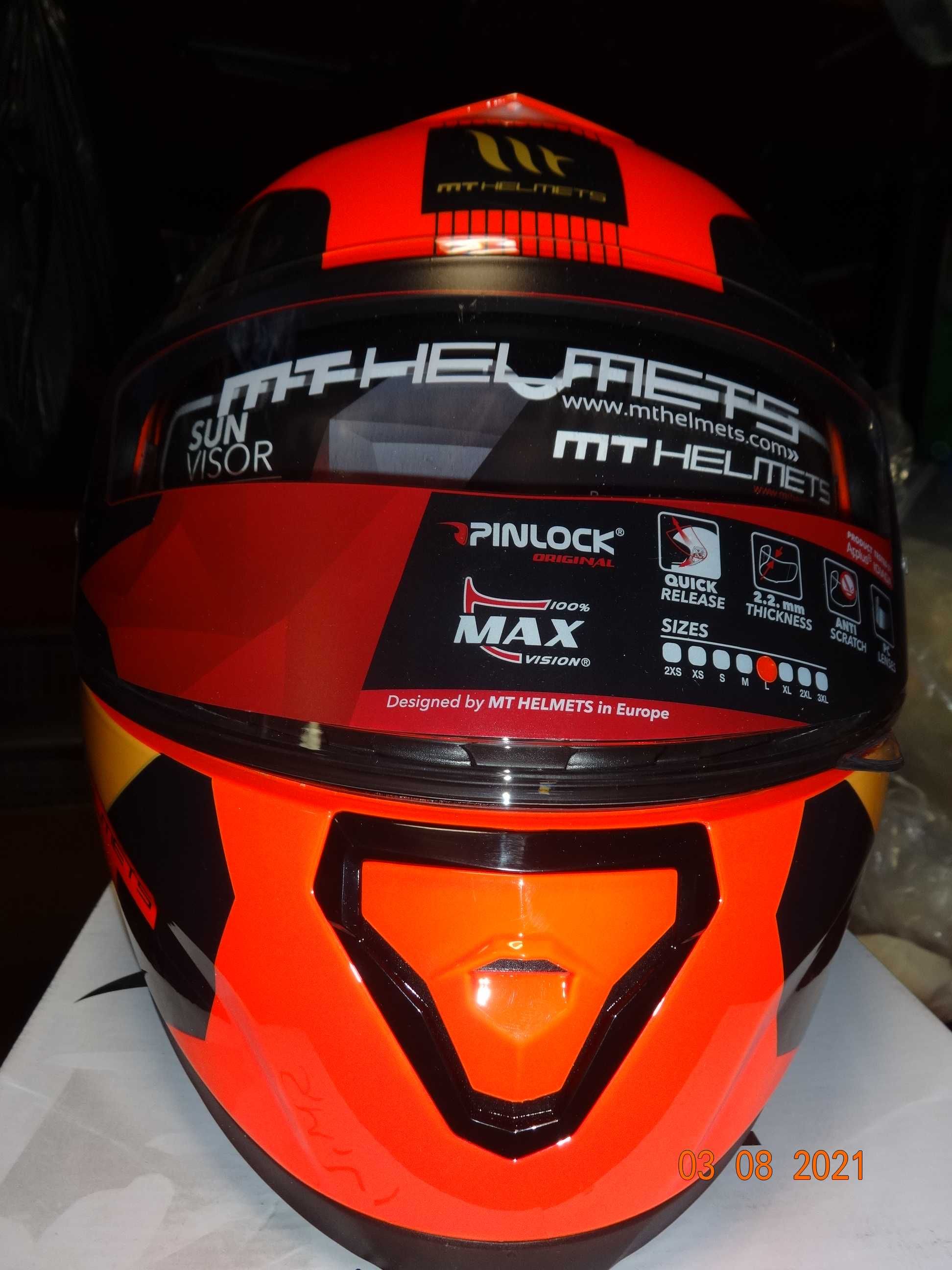 Каска MT Thunder 3 SV Ray пистов мото мотор тъмни очила ПРОМО!