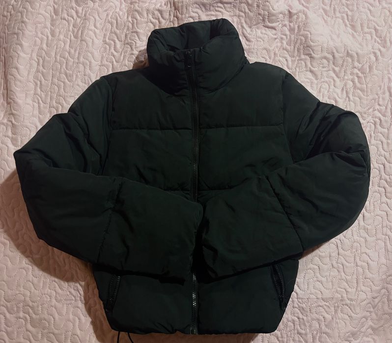 Черно късо зимно яке