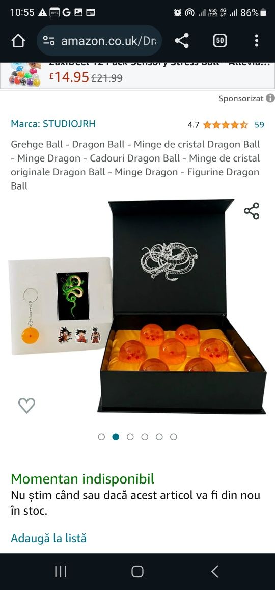 Grehge Ball - Dragon Ball - Minge de cristal Dragon Ball - Minge Drago