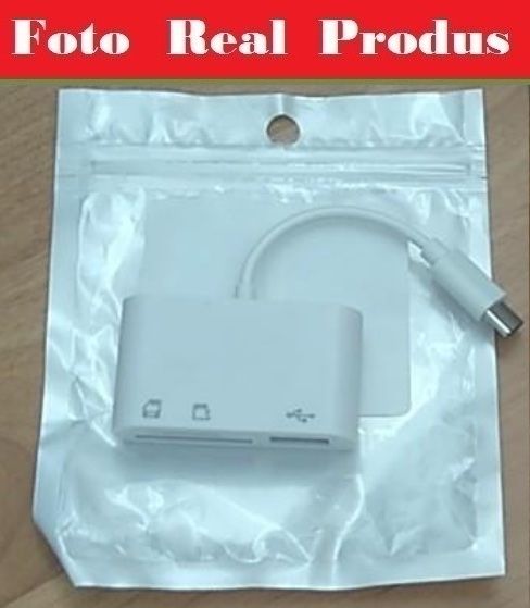 Hub Adaptor Convertor OTG 3 in 1 -Tip C  -USB Stick, TF si SD Card -UK