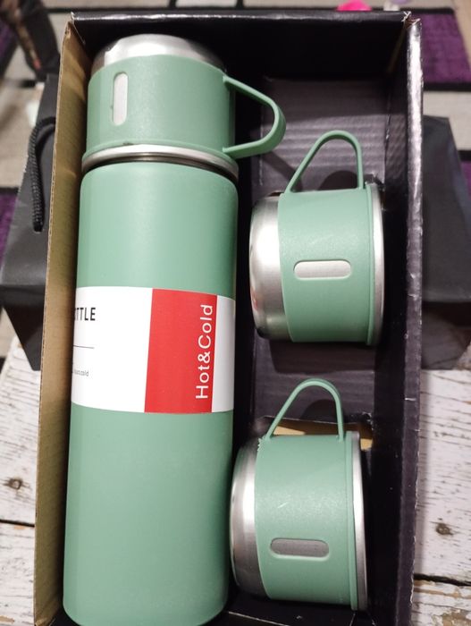 Termos cafea cu 3 cănuțe