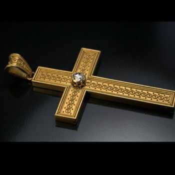 Crucifix vechi rusesc din aur