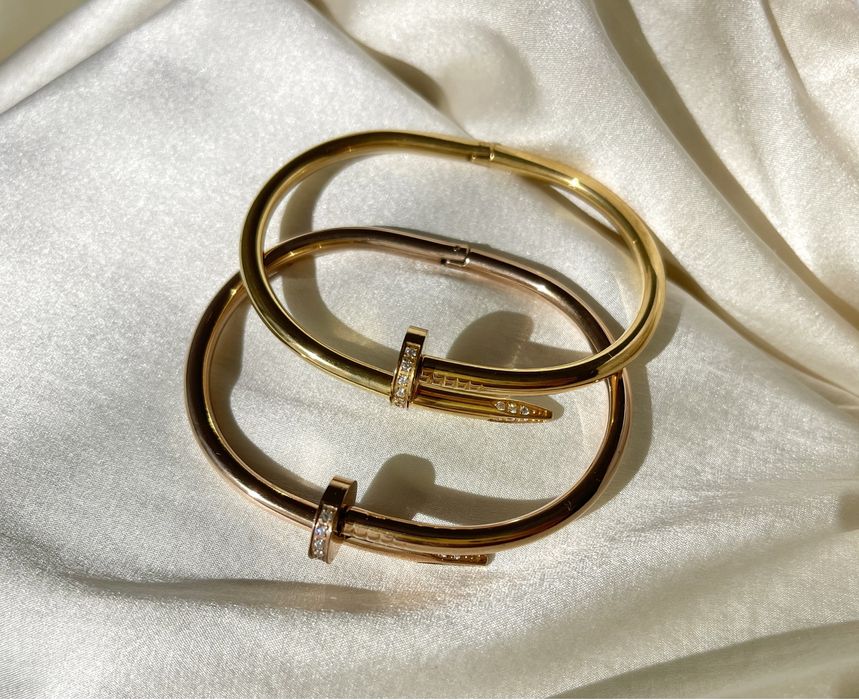 Дамски стоманени гривни пирон Carrtier