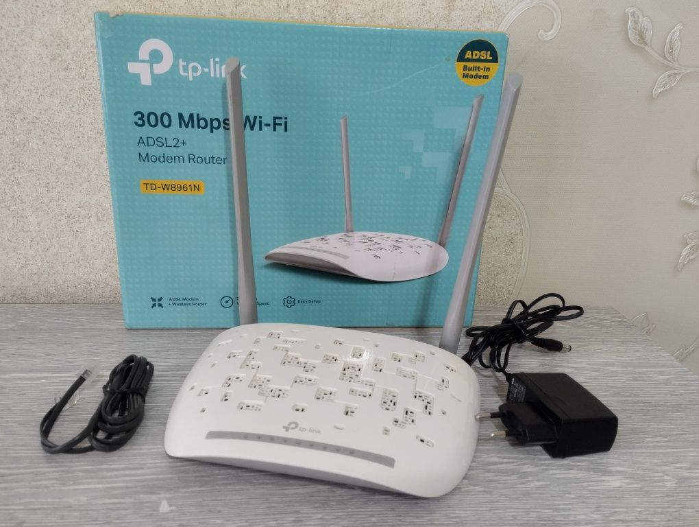 Продаётся 300 Mbps Wi-Fi ADSL2+ роутер. TD-W8961N.