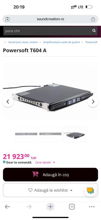 Powersoft t604 DSP amplificator 2x1500w pt dynacord xa2, xa4000,lx3000