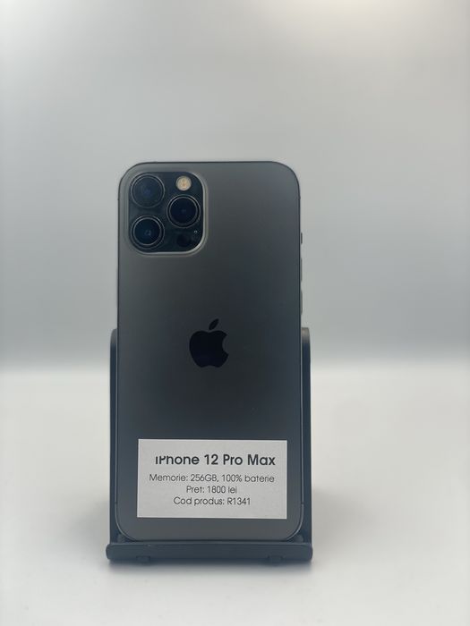 IPhone 12 Pro Max- 256GB memorie, 100% baterie, 1 an garantie