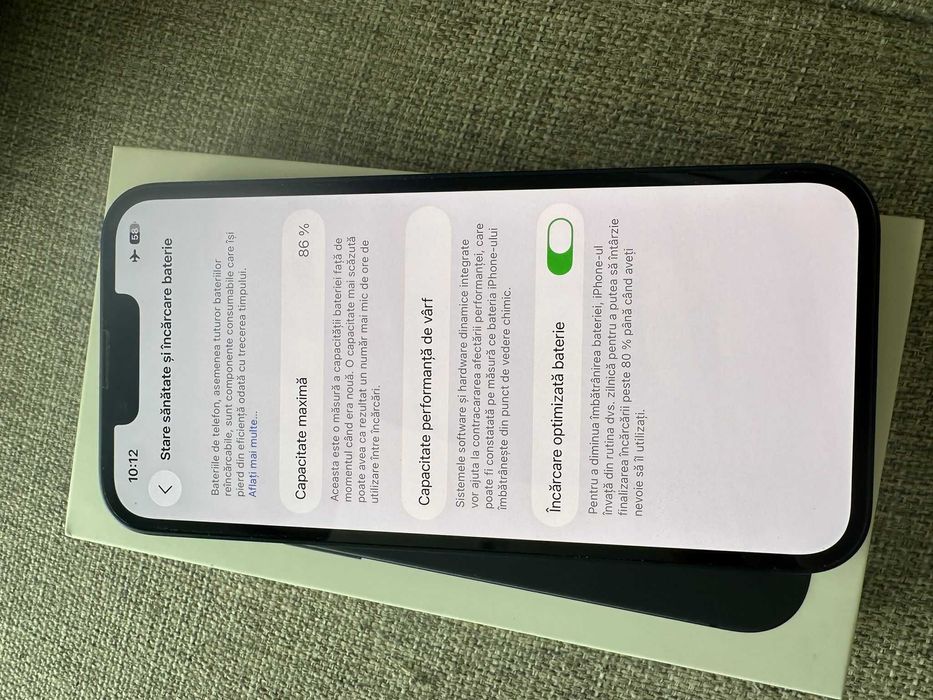Iphone 13 Negru 128 GB baterie 86% Impecabil Liber de retea