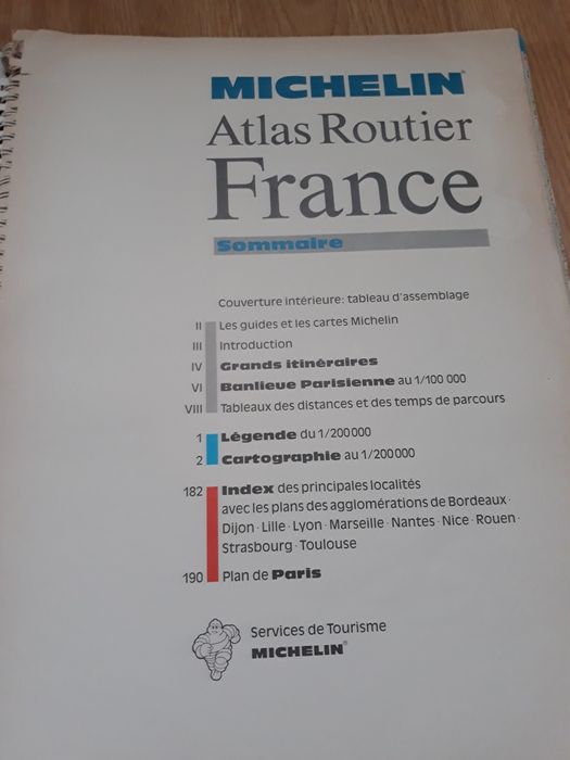 Harta rutiera a Frantei -Michelin