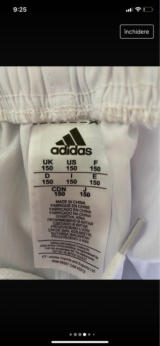 Kimono taekwondo copii adidas