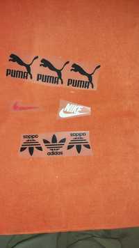 Термонаклейки известных брендов: PUMA, Adidas, Nike и т.д.