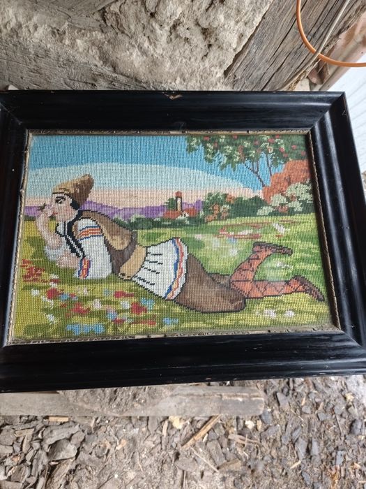 Tablouri cusute in goblen